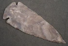 Bent 3.6" Flint Spearhead Knife Project Point Blade Arrowhead BB588