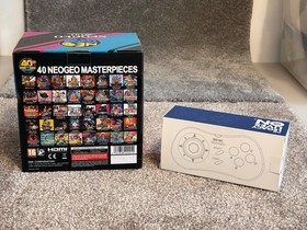 NEO GEO MINI SNK 40th ANNIVERSARY CONSOLE with OFFICIAL X PAD ALL BOXED 40 GAMES