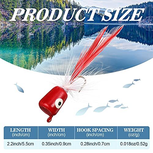 Fly Fishing Flies Fly Poppers Panfish Poppers Dry Flies Fly Fishing Popper 40 - Image 3