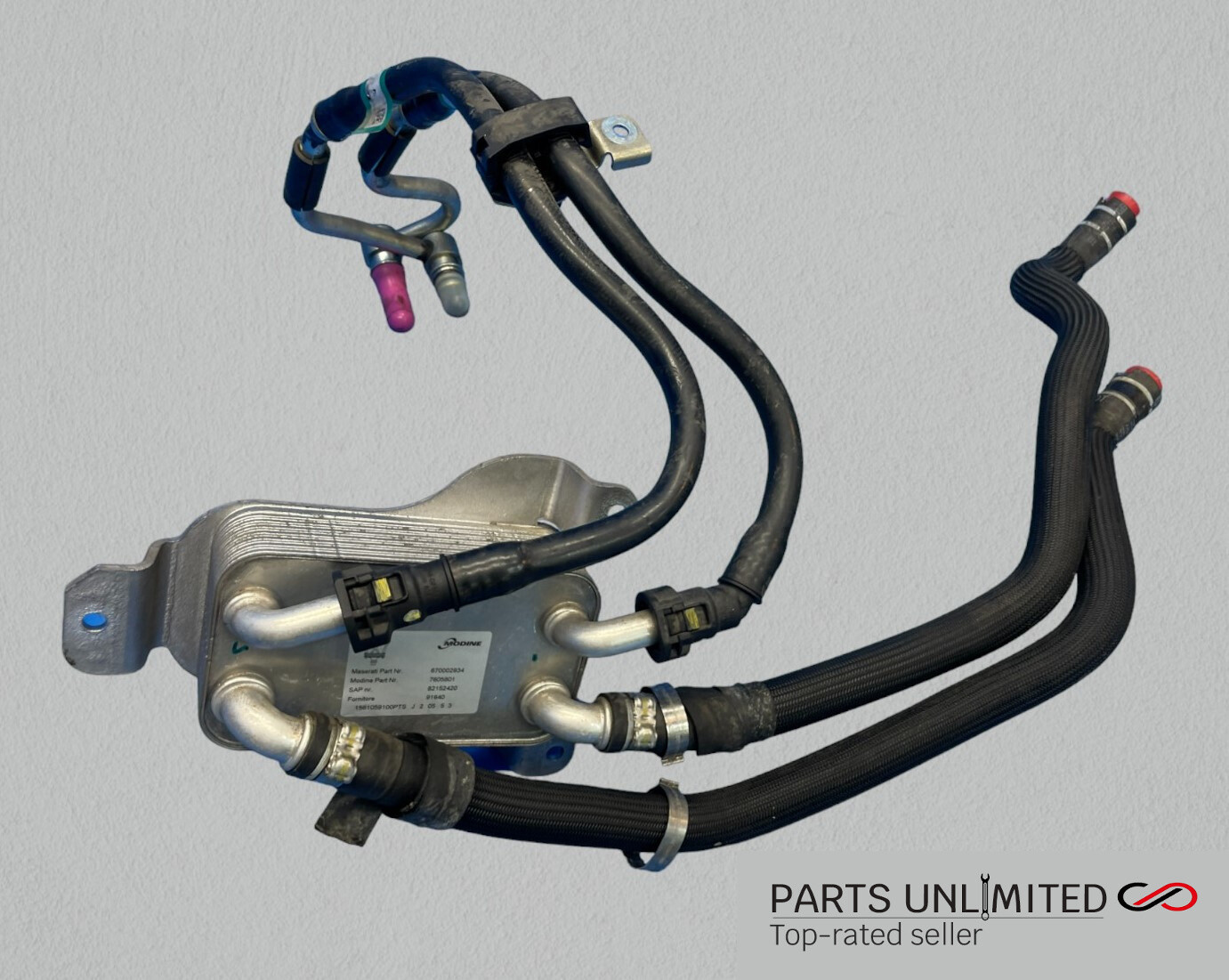 14-20 Maserati Ghibli M157 OEM transmission oil cooler with lines hoses pipes