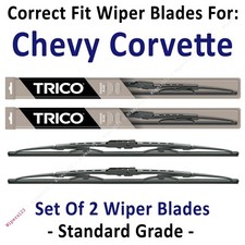 Wiper Blades 2-Pack Standard - fit 1970-1982 Chevy Chevrolet Corvette - 30160x2