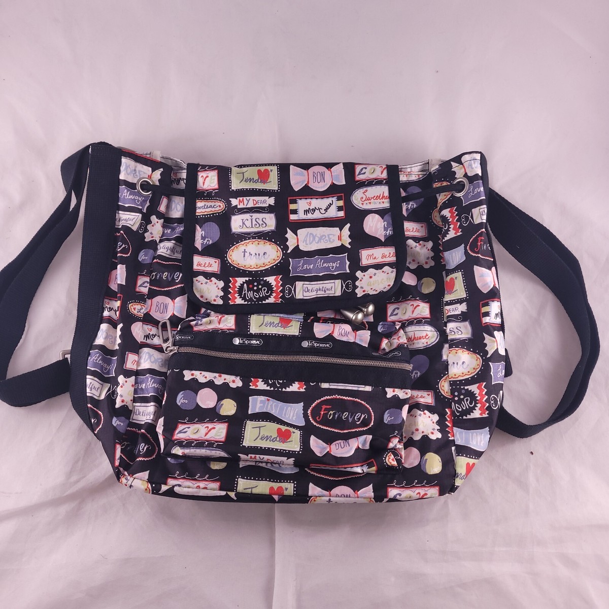 New With Tags LeSportsac Small Edie Sweet Talk Candy Backpack