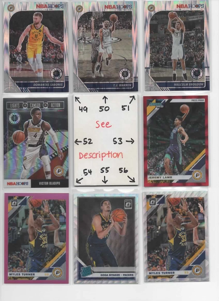 NEW Indiana Pacers U-PICK Serial #'d JRESEY AUTO Rookies MYLES SABONIS BROGDON - Image 3 of 4