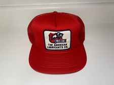 Vintage Alubco Mesh Snapback Trucker Advertising Hat The American Lubricant Co.