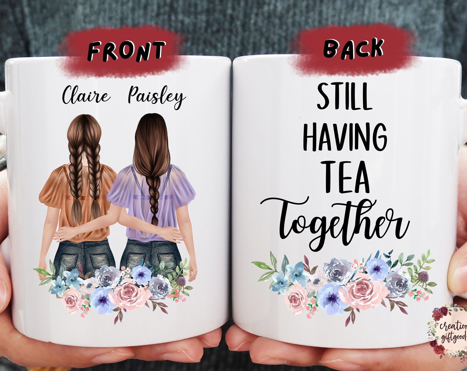 Custom Best Friend Mug Personalized Best Friend Gift Custom Girls Mug Long