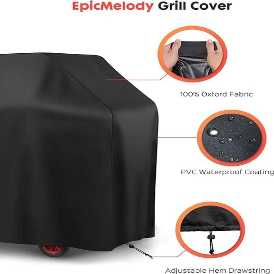210D Oxford Fabric Cloth Heavy Duty UV Protected Grill BBQ Barbecue Cover US - Image 3 of 4
