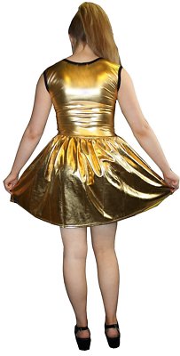 METALLIC SHINY PVC GOLDEN GREASE WETLOOK ROCKABILLY SWING SLEEVELESS DRESS RAVE | eBay METALLIC SHINY PVC GOLDEN GREASE WETLOOK ROCKABILLY SWING SLEEVELESS DRESS RAVE | eBay