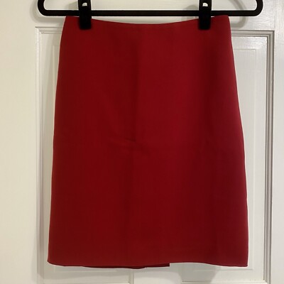Cami International Pencil Skirt Dark Red Fully Lined Zip Slit Size
