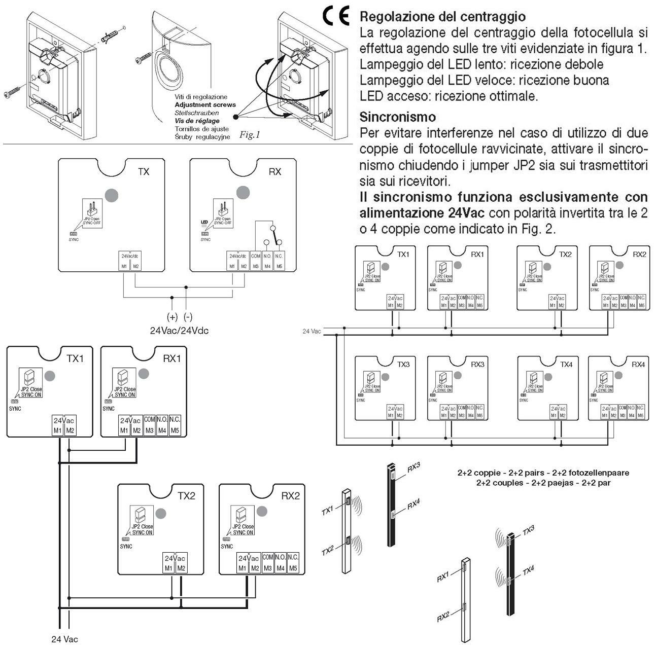 Fotocellula Atmosfera Beninca Sicurezza Cancello Automatico Alimentazion 24/30 V - 3