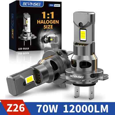 LED Headlight Bulbs 70W 12000LM Wireless Turbofan Auto Diode Lamp Fog Lights