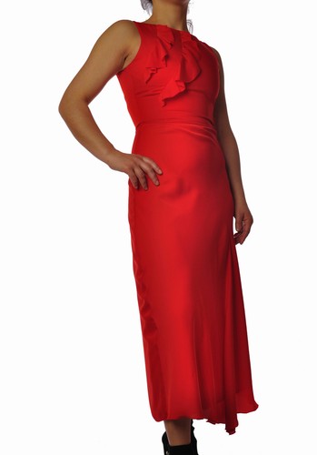 Patrizia Pepe Maxi Donna Abito lungo monospalla rosso 1877 | eBay