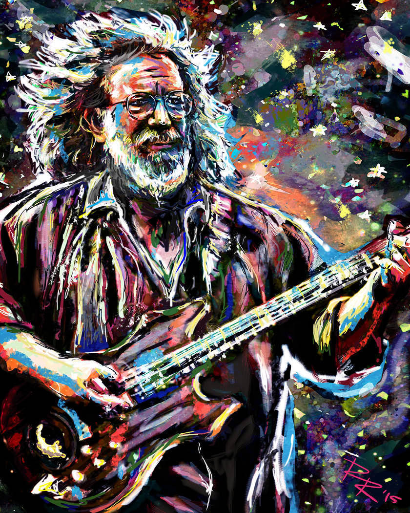 Jerry Garcia Art, Grateful Dead Print, GD Poster, The Dead
