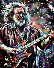 Jerry Garcia Art, Grateful Dead Print, GD Poster, The Dead Original Art