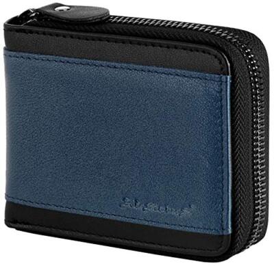 Mens RFID Blocking Wallets Zipper Leather Wallet for Men Bifold RFID Card Holder