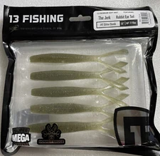 13 Fishing •The Jerk Rabbit Ear Tail 5"•Glitter Bomb•5-pack•