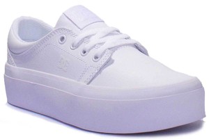 DC Shoes Trase Platform Women Leather Matt White Trainers Size US 5 - 10 |  eBay