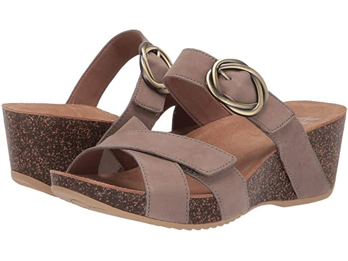 dansko susan nubuck leather wedge bootie