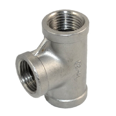 1/2'' inch in NPT Tee T 3 way Female Thread Pipe Fitting Stainless Steel SS 304