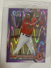 2022 BOWMAN CHROME 1st JUNIOR SANQUINTIN PURPLE Raywave refractor /250 #BCP-80