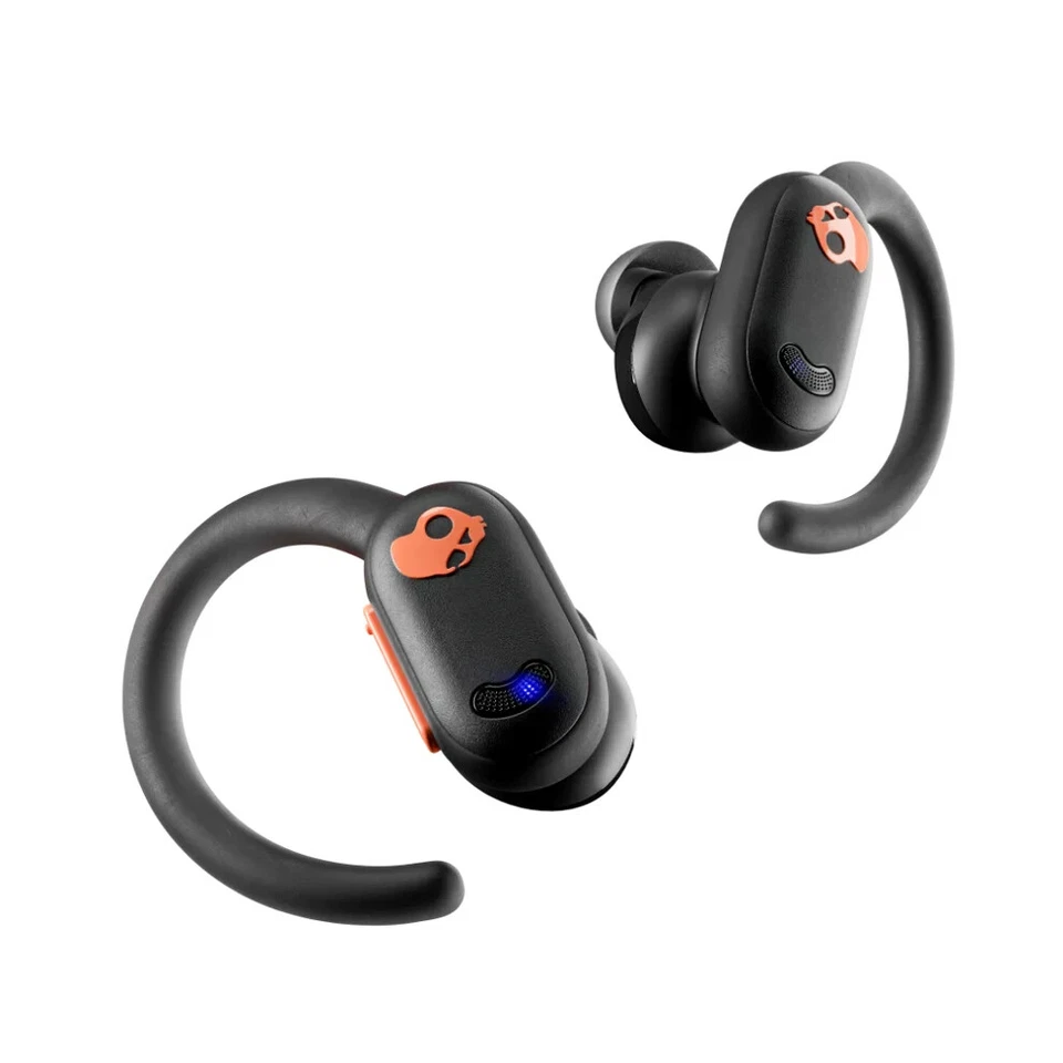 Skullcandy Push ANC Active Wireless Earbuds- Black/Orange(Certified Refurbished)