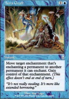 graft cards mtg Stitcher's Print Its not really stealing Aura Graft [Odyssey] - Heavily