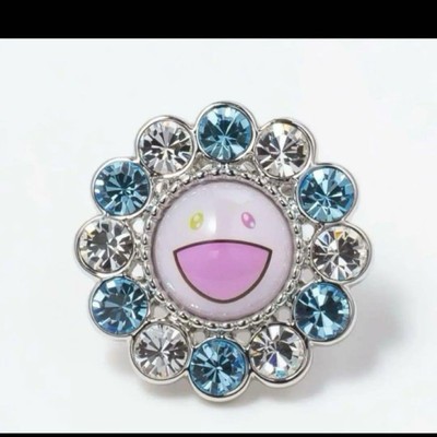 Murakami x Liquem Blue Flower Ring Japan Exclusive Adjustable Kaikai Kiki 