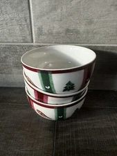 Pfaltzgraff Holiday Snow Bear  Cereal Bowl 5.5” X 3” - Christmas Dishes (3pcs)