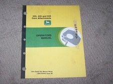 John Deere Used 335 435 635 Corn Attachments  Operator Manual A1