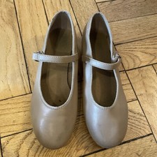 ABT Neutral Size 13 Beige Tap Shoes Dance Girls American Ballet Theater Girls