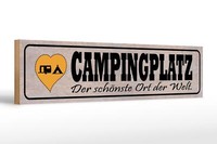 Holzschild Spruch 46X10 Cm Campinglatz SchöNster Ort Welt Deko Schild