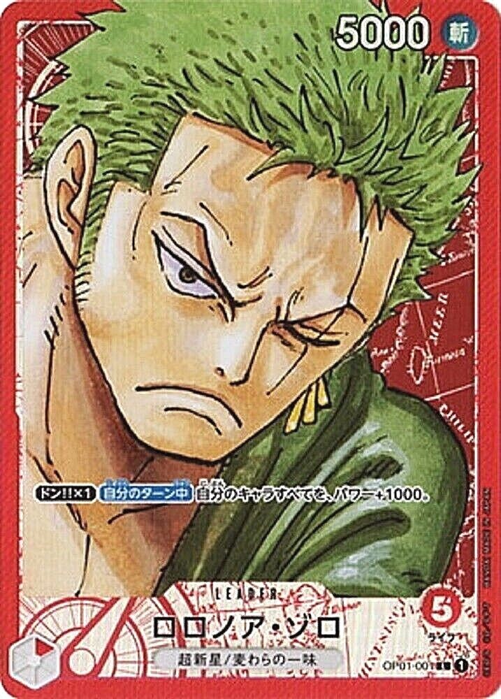 One Piece Card Game Roronoa Zoro OP01-001 L Parallel