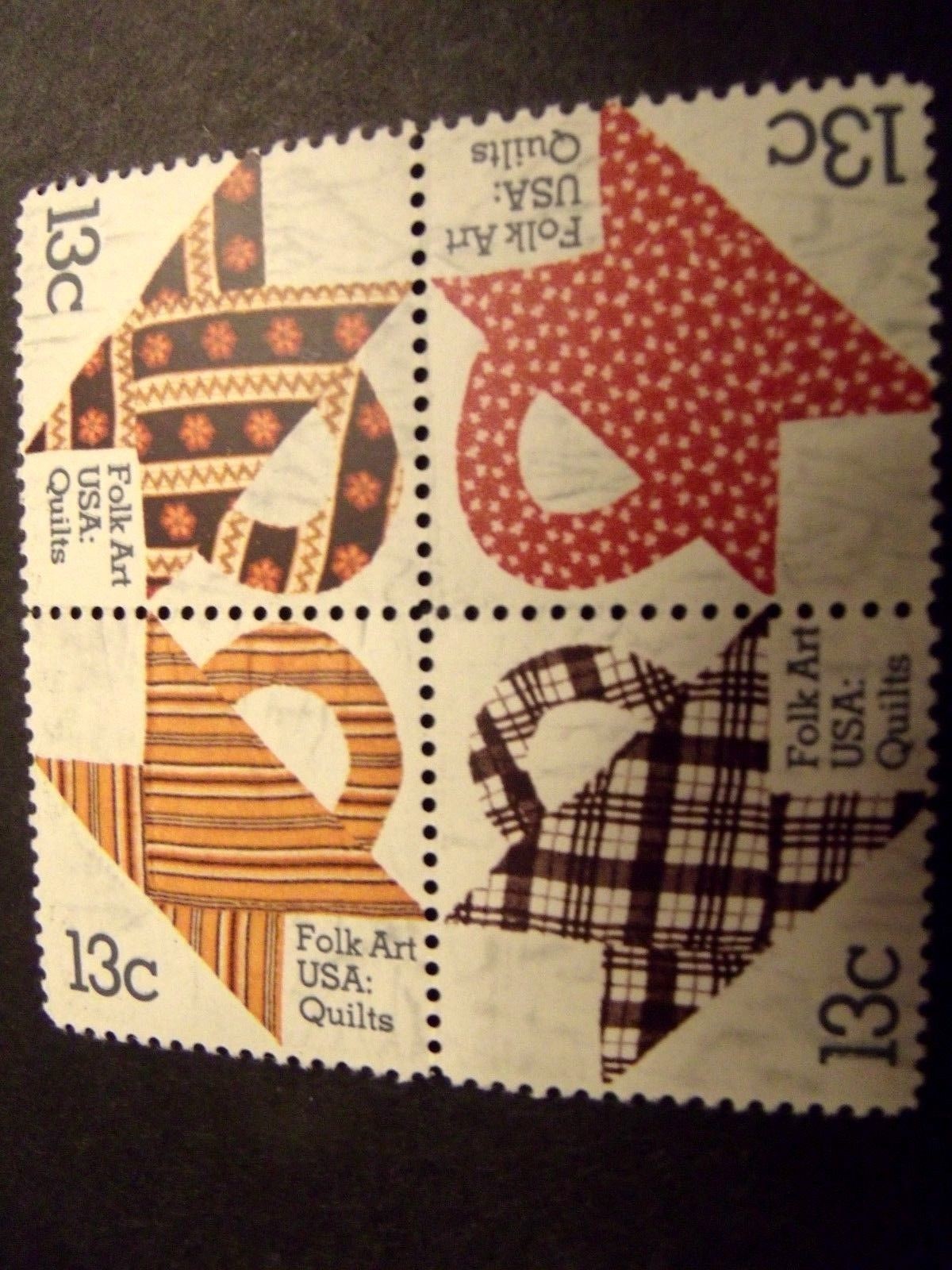 US Postage Stamp 1978 FOLK ART USA QUILTS Scott 1745 4 13c eBay