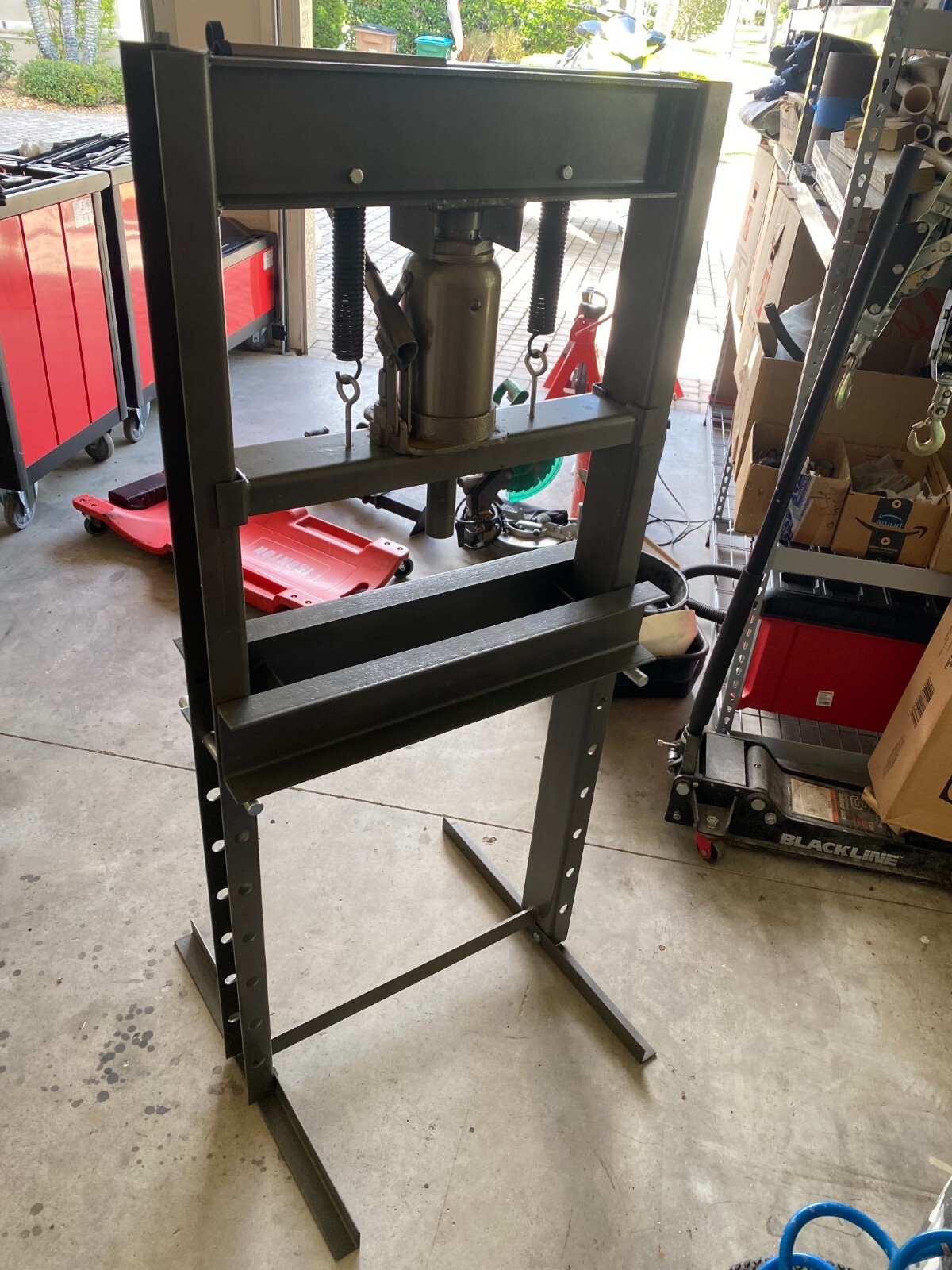 20 Ton Hydraulic Shop Press, Harbor Freight, lightly used eBay