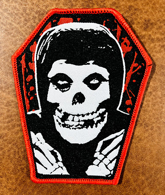 MISFITS, SEW ON RED BORDER WOVEN PATCH