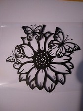 Sunflower And Butterfly Decal