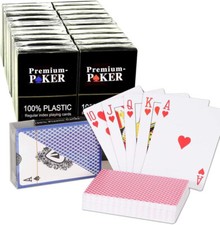Premium Poker Spielkarten  100% Plastik Poker Bridge Canasta Skat Rommé Karten