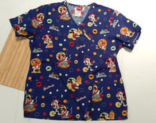 DISNEY Mickey Minnie Mouse Halloween Scrub Top  Medium NWOT / Never Worn