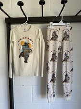 EUC Hanna Andersson Long John Pajamas SZ 120 US 6-7 Star Wars Mandalorian Yoda