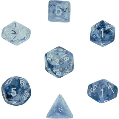 Dice and Gaming Accessories Polyhedral RPG Sets Swirled Nebula: Black/White (7)