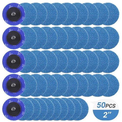50PCS 2 inch 36 Grit Zirconia Die Grinder Sanding Discs Quick Change