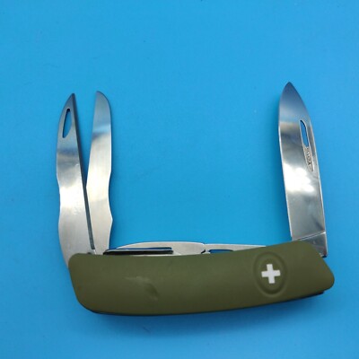 Swiza A18 Swiss Pocket Knife Stainless Steel Blades OD Green Synthetic Handle