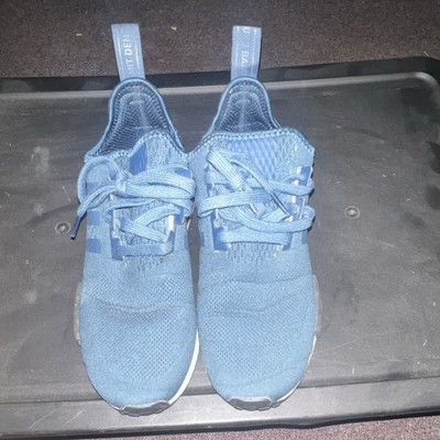 adidas NMD_R1 Blue Men's Mesh Lace Up Low Top Athletic Sneakers