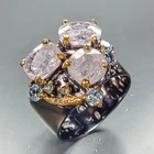 Expensive gems Natural Tourmaline Ring 925 Sterling Silver Size 7.5 /R467121