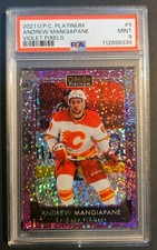 2021-22 O-Pee-Chee Platinum - Andrew Mangiapane #9 Violet Pixels /299 PSA 9