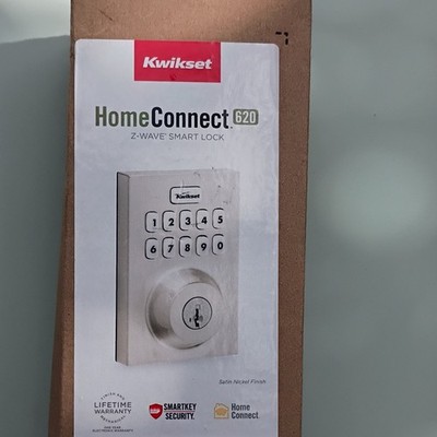 Kwikset Home Connect 620 Z-Wave Keypad SmartLock  Nickel /Blk Smartkey Security