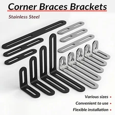 Adjustable Corner Braces Brackets Stainless Steel L/I Right Angle Brace Bracket