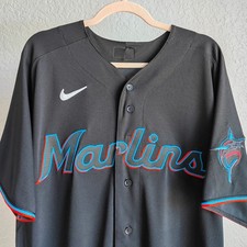 Nike Authentic Issued Miami Marlins #47 Pruitt Elite Black Jersey Size-44