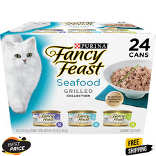 Fancy Feast Adult Wet Cat Food Classic Seafood Grilled Collection 24x85g