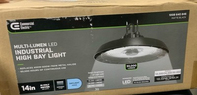   CE Multi-lumen LED Industrial High Bay Light 14  Matte Black  