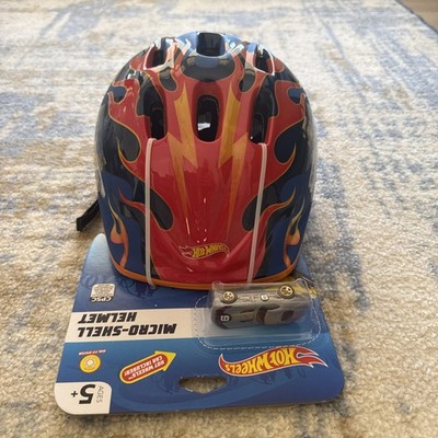 Hot Wheels Kids Bike MICRO SHELL HELMET WITH CAR Safety Adjustable Straps |  eBay